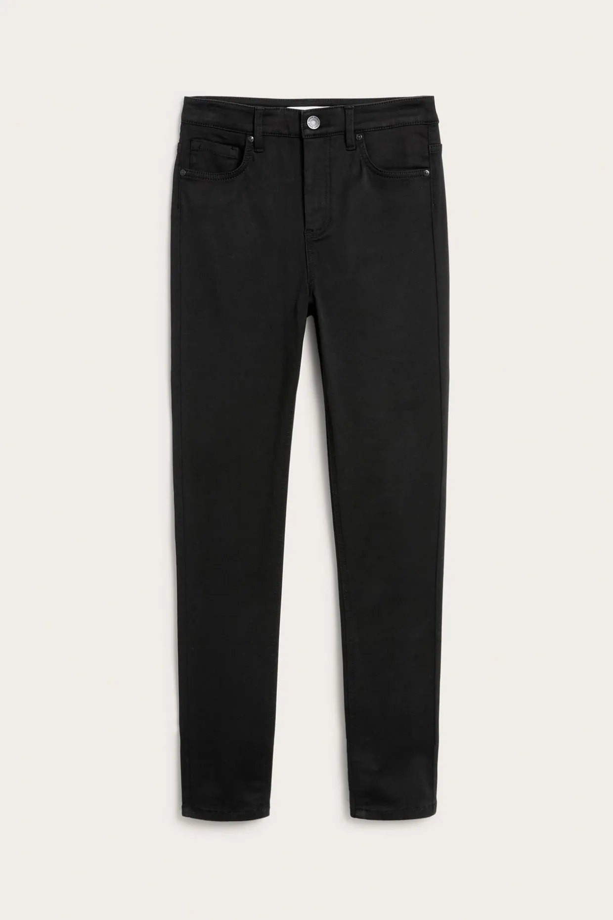 Super slim jeans high waist | Musta | Naiset | Kappahl