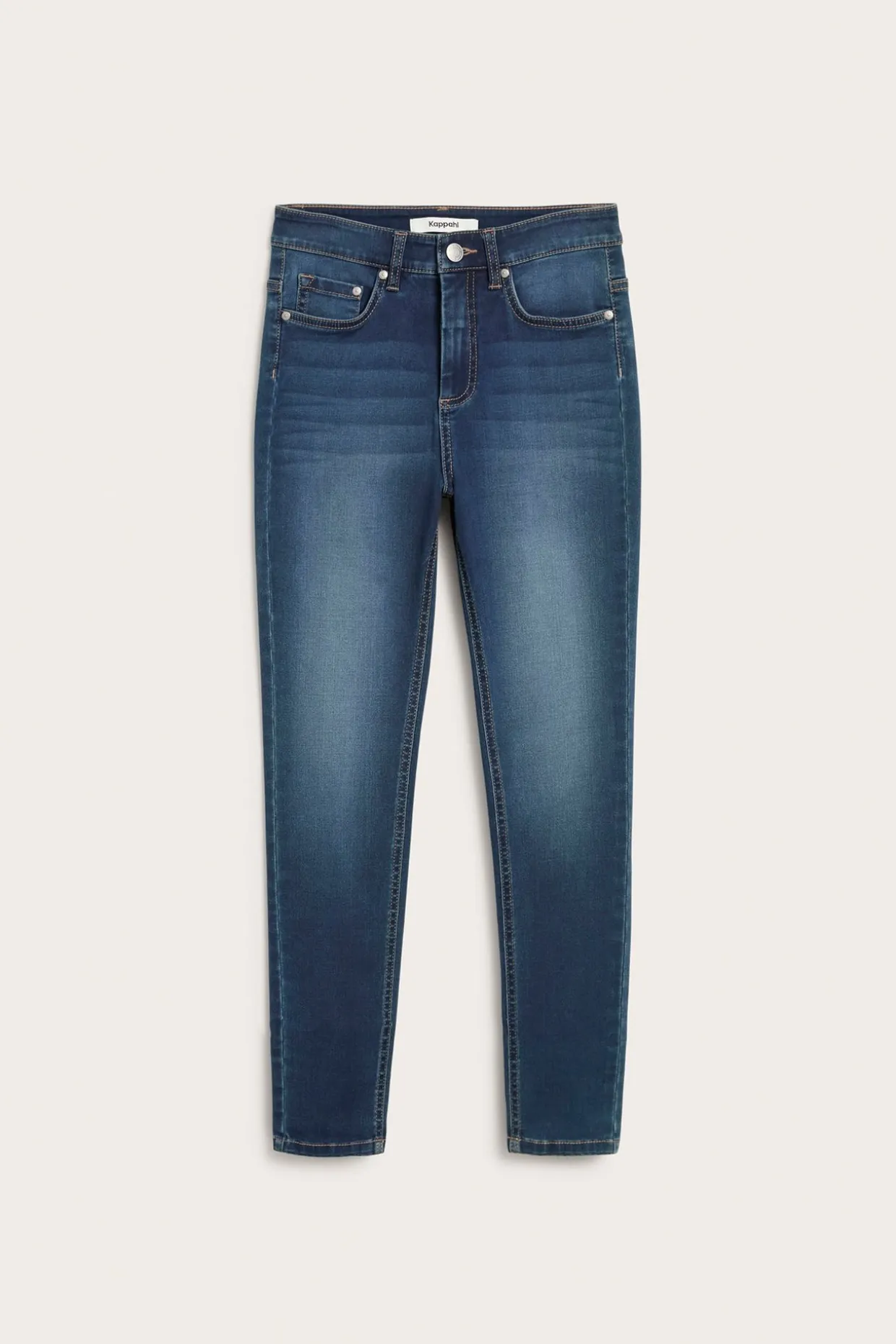 Super slim jeans short leg | Tumma denim | Naiset | Kappahl