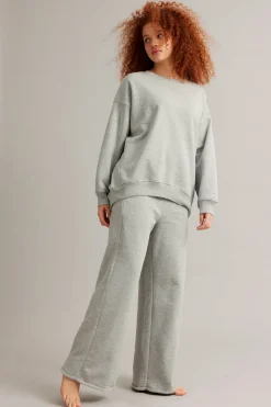 Sweatpants wid fit | Vaaleanharmaa | Naiset | Kappahl