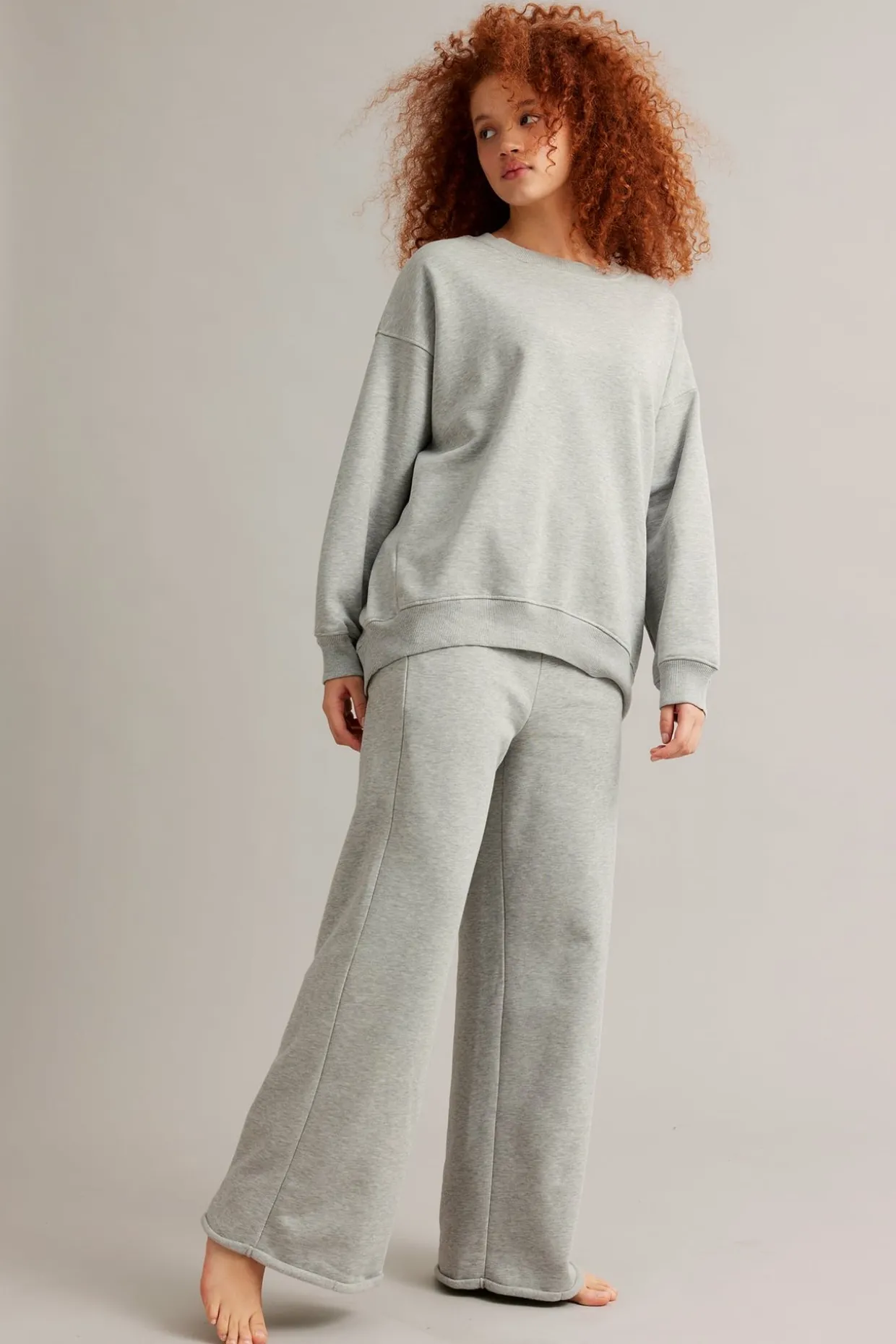 Sweatpants wid fit | Vaaleanharmaa | Naiset | Kappahl