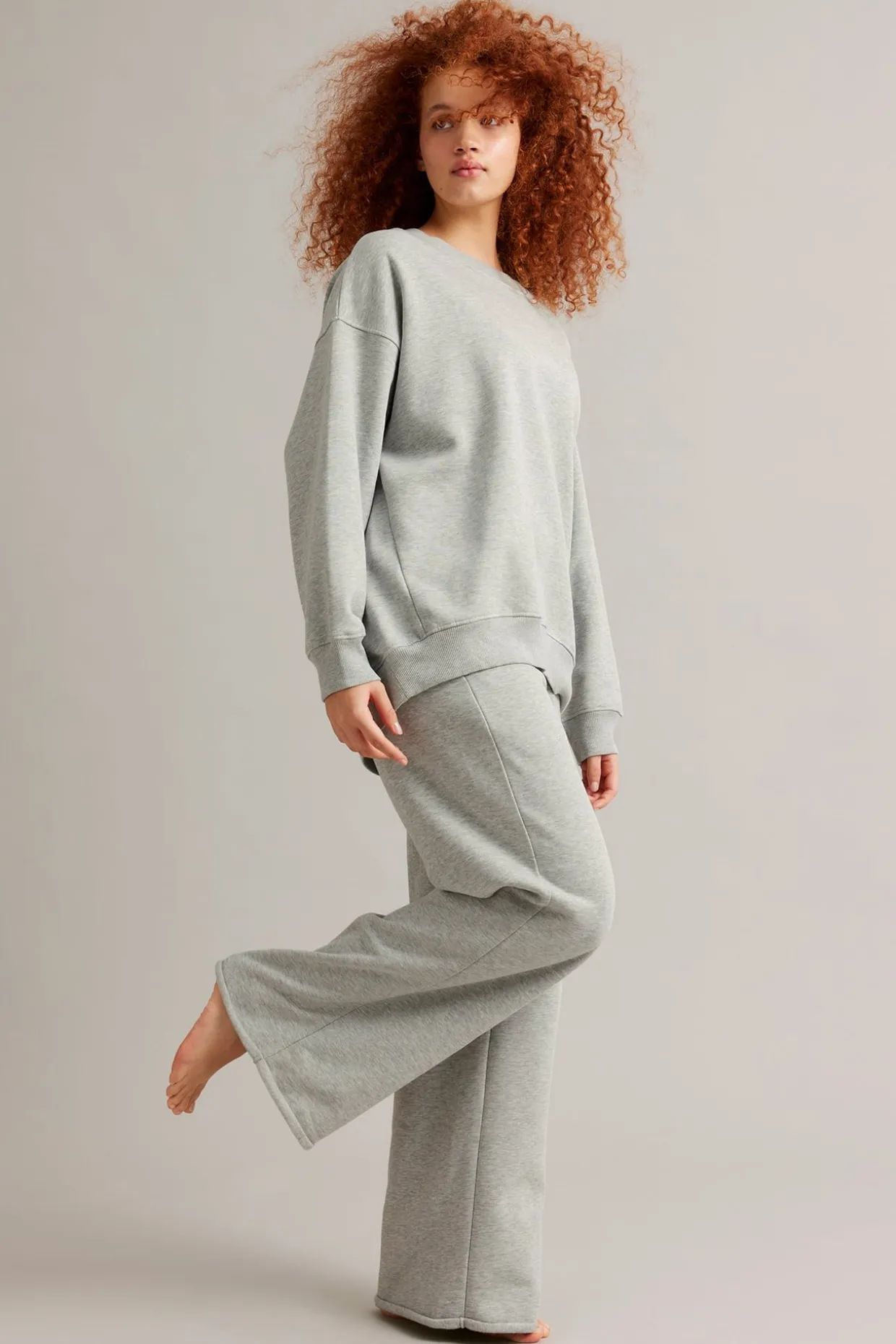 Sweatpants wid fit | Vaaleanharmaa | Naiset | Kappahl