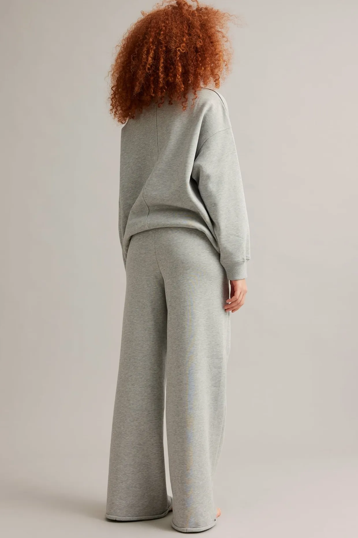 Sweatpants wid fit | Vaaleanharmaa | Naiset | Kappahl