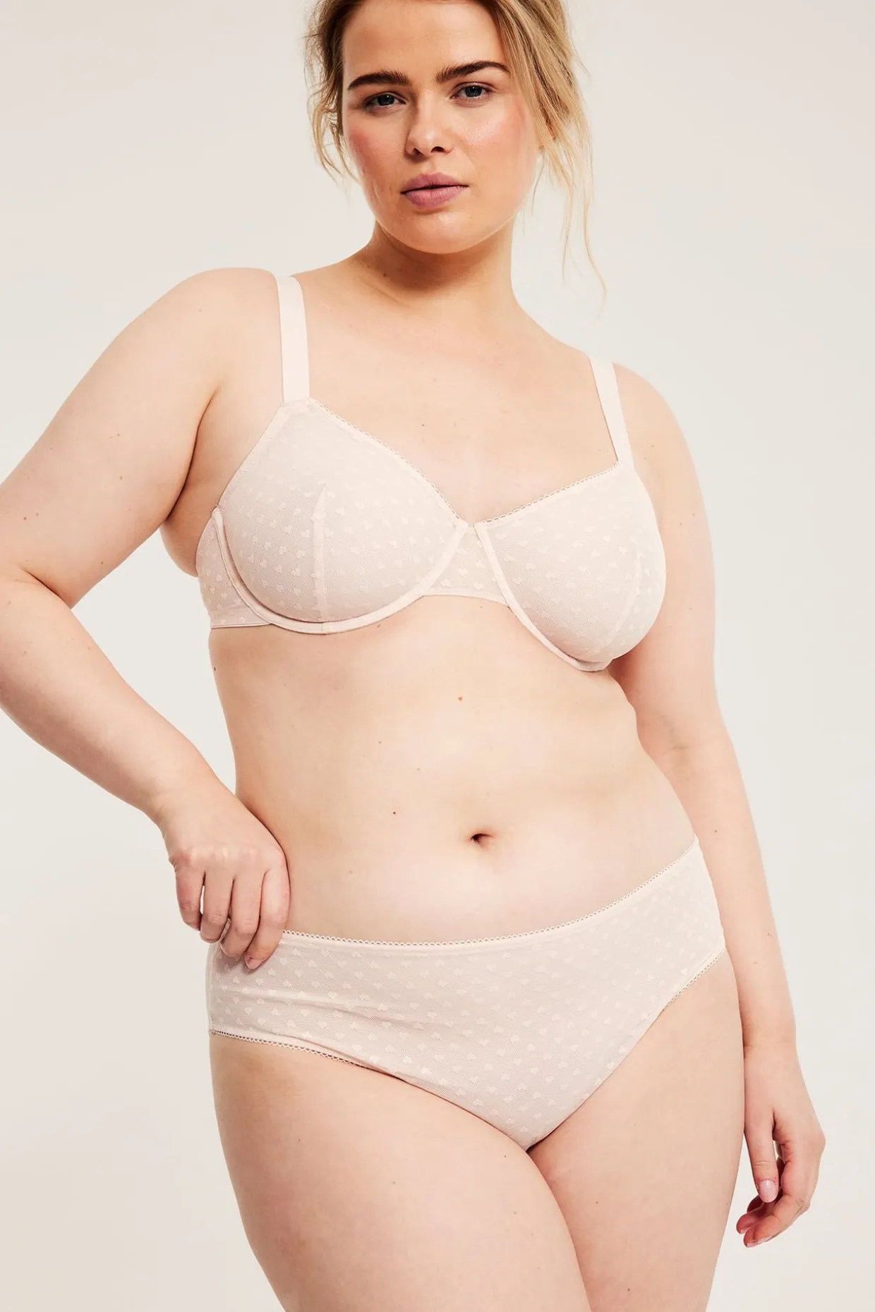 Sydänkuvioiset brief-pikkuhousut | Vaaleanpunainen | Naiset | Kappahl