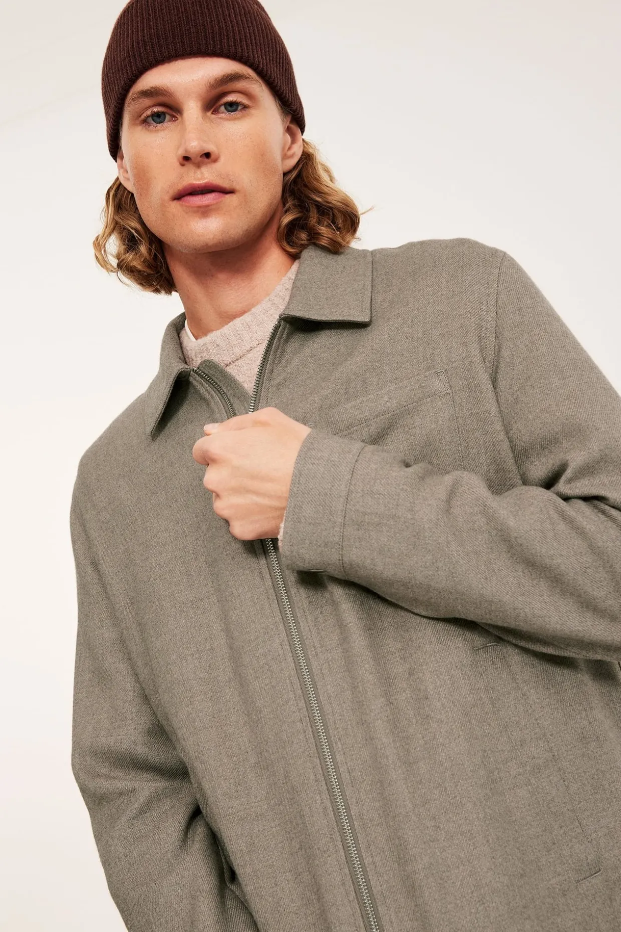 Takki | Meleerattu beige | Miehet | Kappahl