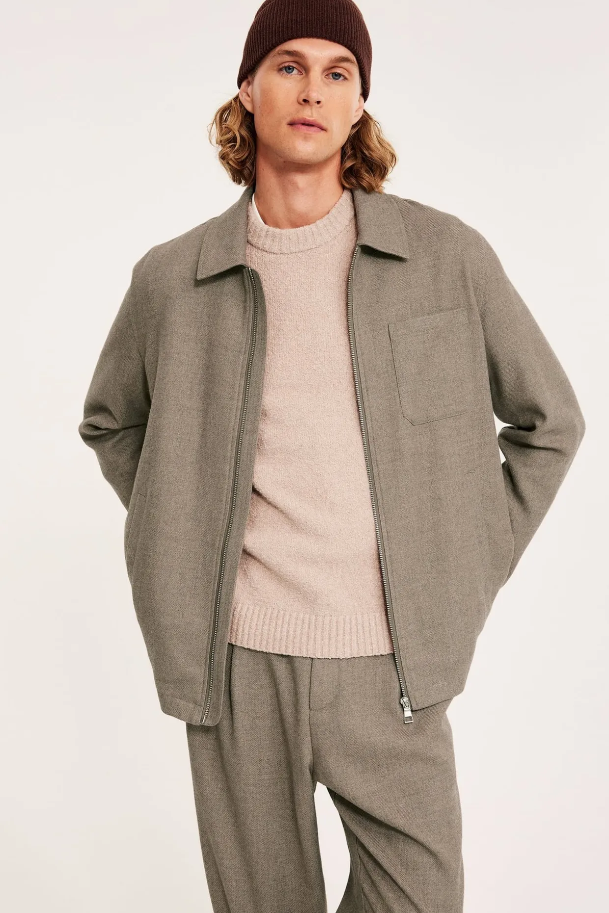 Takki | Meleerattu beige | Miehet | Kappahl