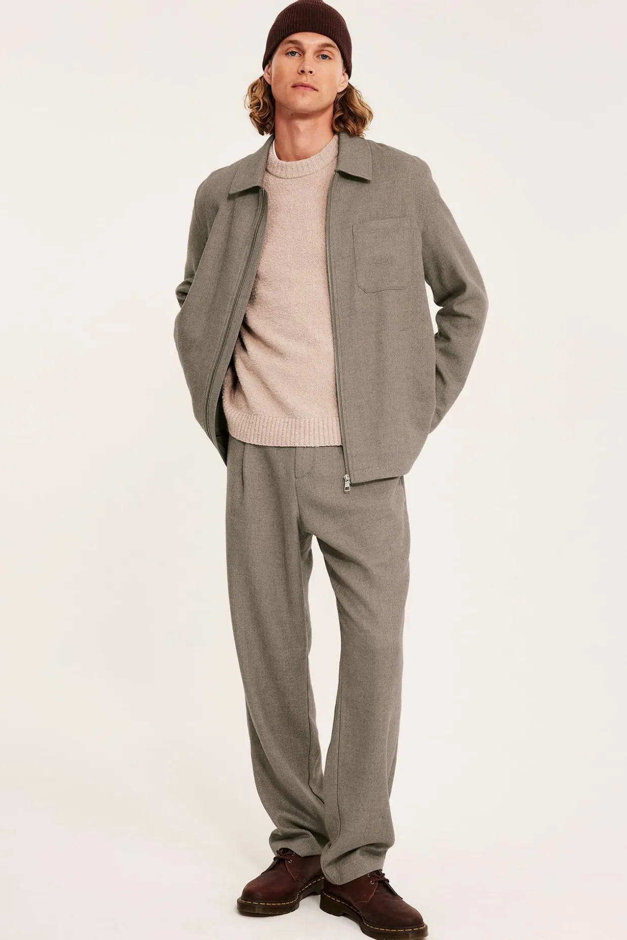 Takki | Meleerattu beige | Miehet | Kappahl