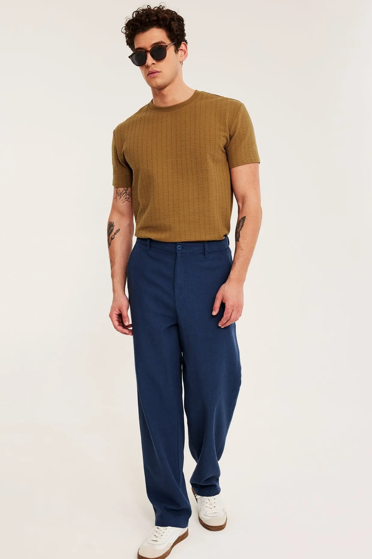 Tekstuurikuvioinen t-paita regular fit