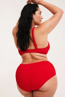 Tekstuuripintainen bikinialaosa | Punainen | Naiset | Kappahl