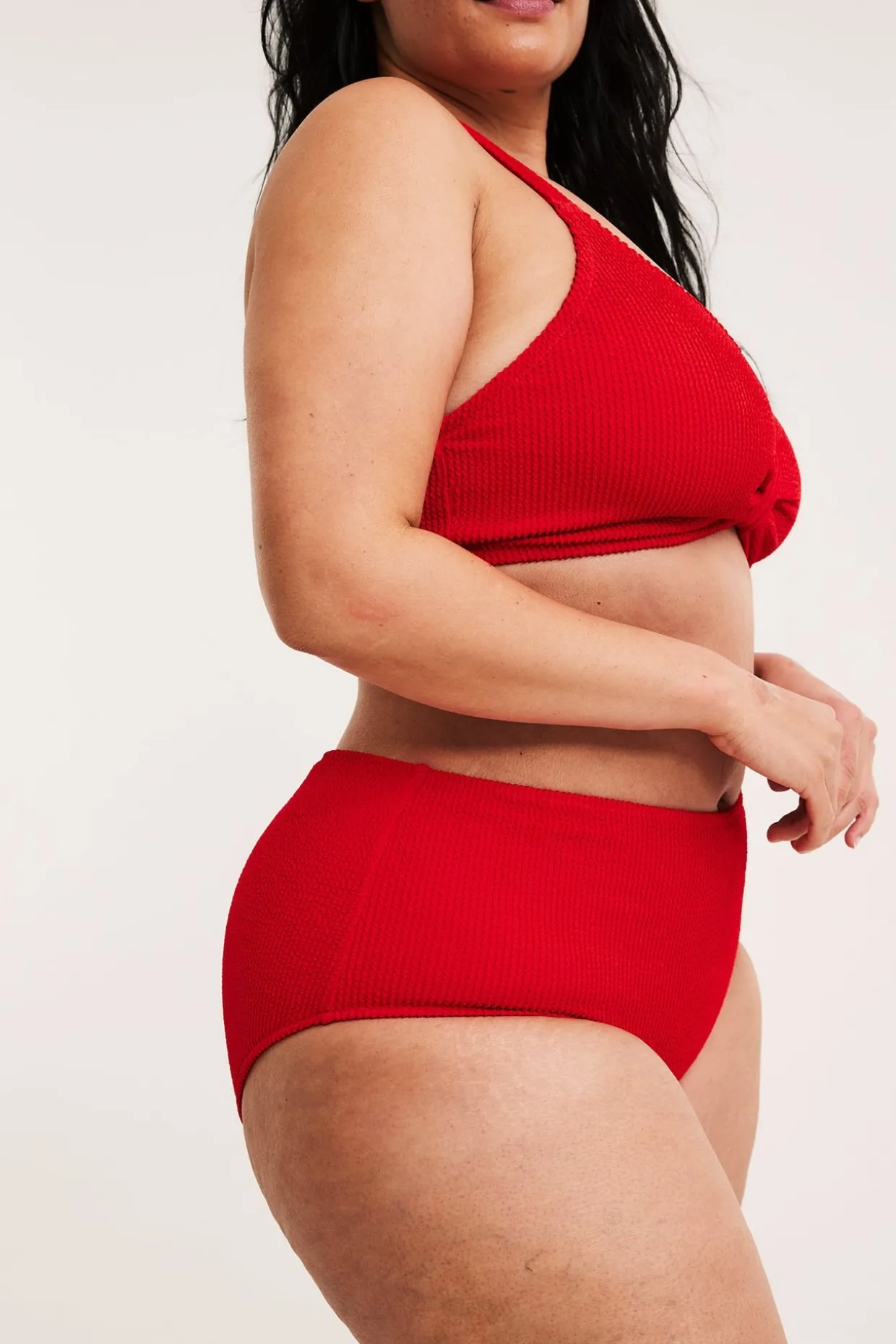 Tekstuuripintainen bikinialaosa | Punainen | Naiset | Kappahl
