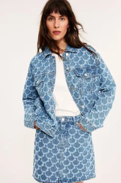 Tekstuuripintainen farkkuhame | Denim | Naiset | Kappahl