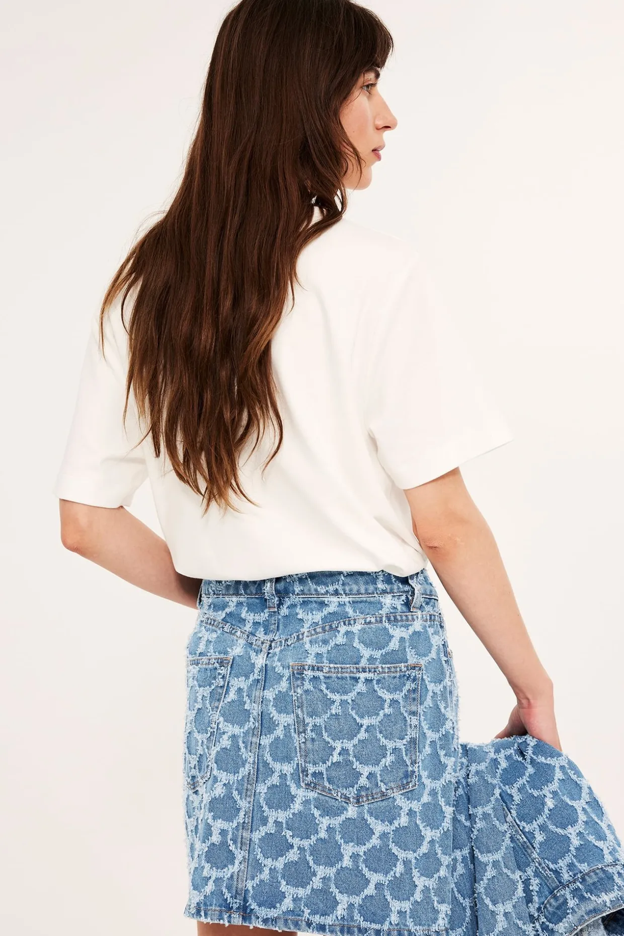 Tekstuuripintainen farkkuhame | Denim | Naiset | Kappahl