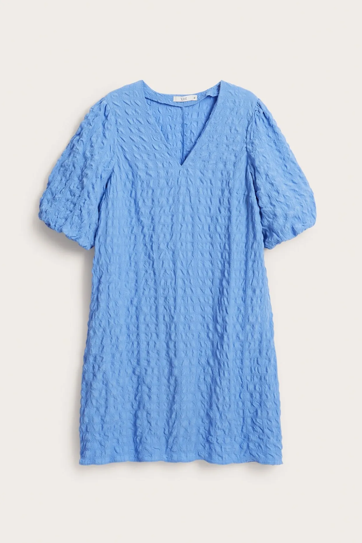 Tekstuuripintainen mekko | Sininen | Naiset | Kappahl