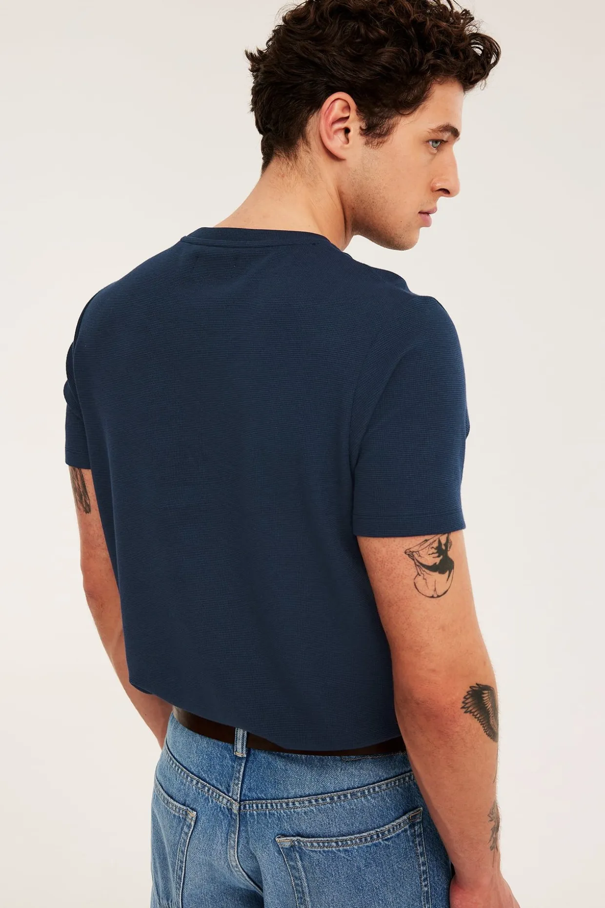 Tekstuuripintainen t-paita regular fit
