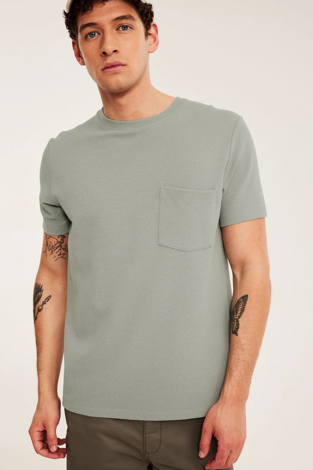 Tekstuuripintainen t-paita regular fit