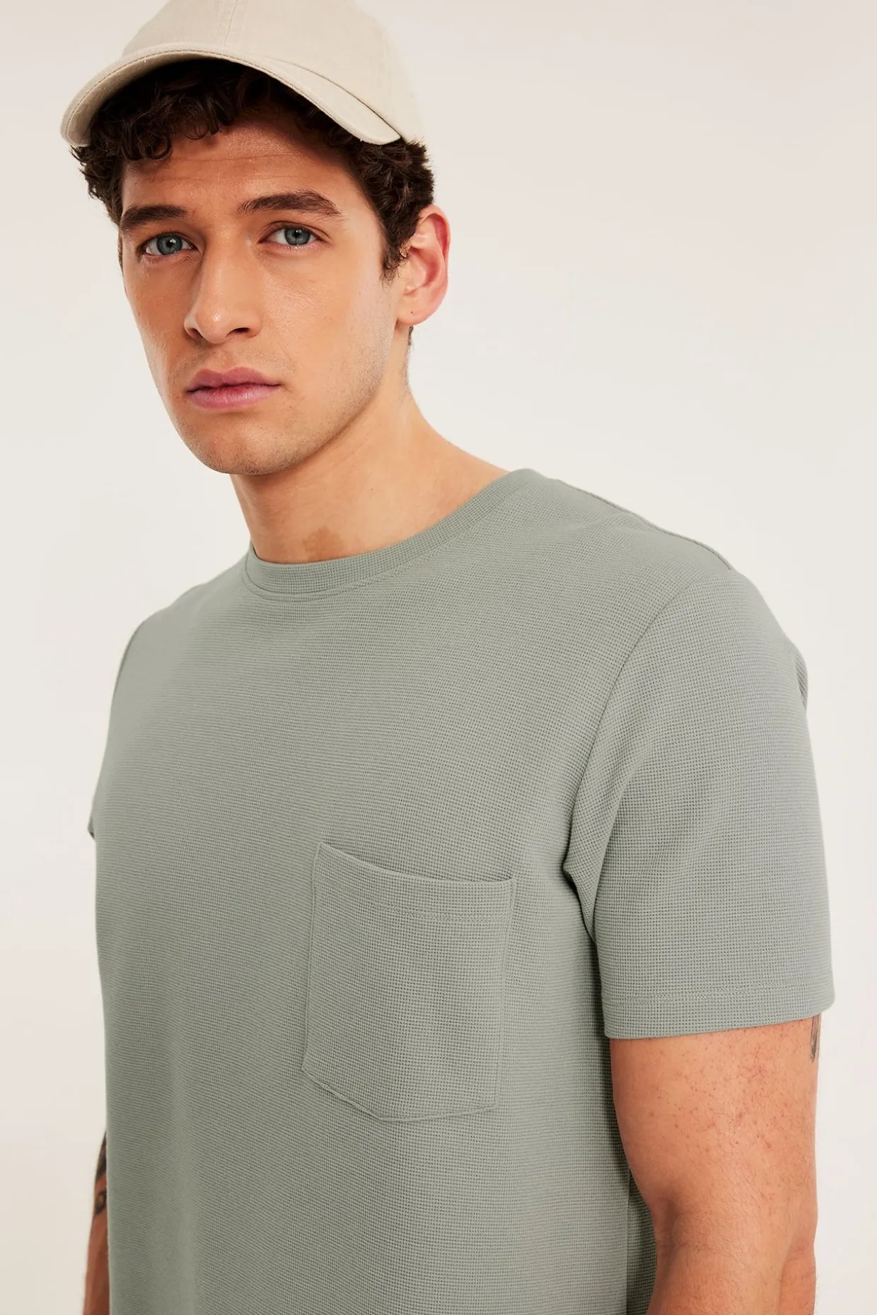Tekstuuripintainen t-paita regular fit