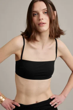 Topattu bandeau-bikiniyläosa | Musta | Naiset | Kappahl