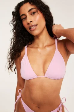 Topattu kolmiomallinen bikiniyläosa | Pinkki | Naiset | Kappahl