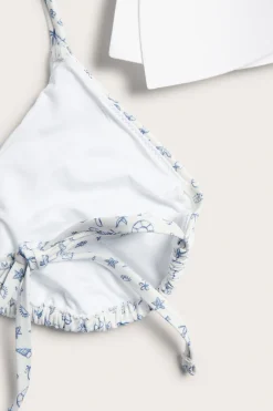 Topattu kolmiomallinen bikiniyläosa | Luonnonvalkoinen | Naiset | Kappahl