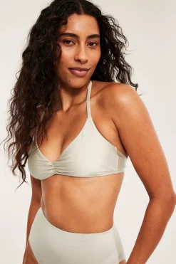 Topattu kolmiomallinen bikiniyläosa | Beige | Naiset | Kappahl