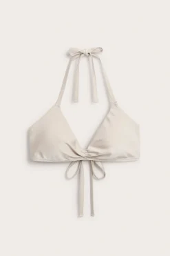Topattu kolmiomallinen bikiniyläosa | Beige | Naiset | Kappahl