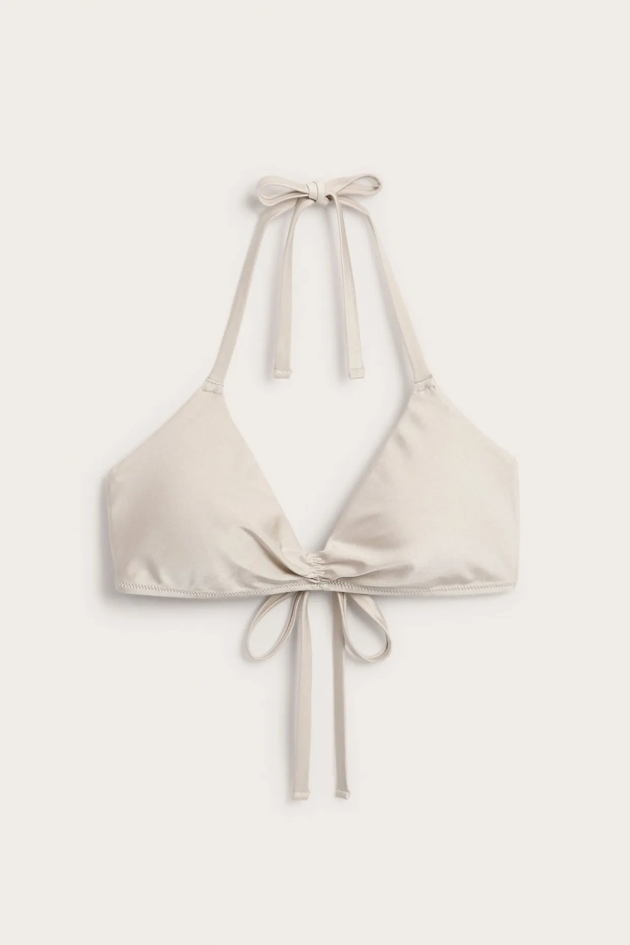 Topattu kolmiomallinen bikiniyläosa | Beige | Naiset | Kappahl