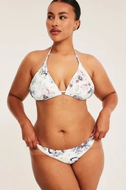 Topattu kolmiomallinen bikiniyläosa | Luonnonvalkoinen | Naiset | Kappahl