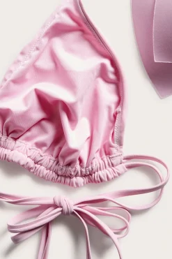 Topattu kolmiomallinen bikiniyläosa | Pinkki | Naiset | Kappahl