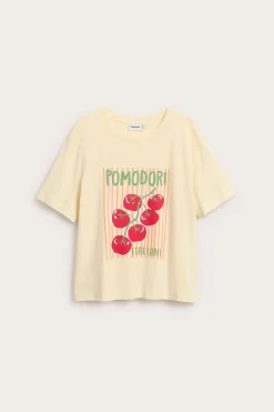 T-paita, jossa on painatus ”Pomodori” | Vaaleankeltainen | Naiset | Kappahl