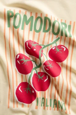T-paita, jossa on painatus ”Pomodori” | Vaaleankeltainen | Naiset | Kappahl