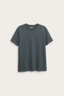 T-paita, jossa pyöreä pääntie | Tummanharmaa | Miehet | Kappahl