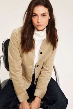 Vakosamettitakki | Beige | Naiset | Kappahl