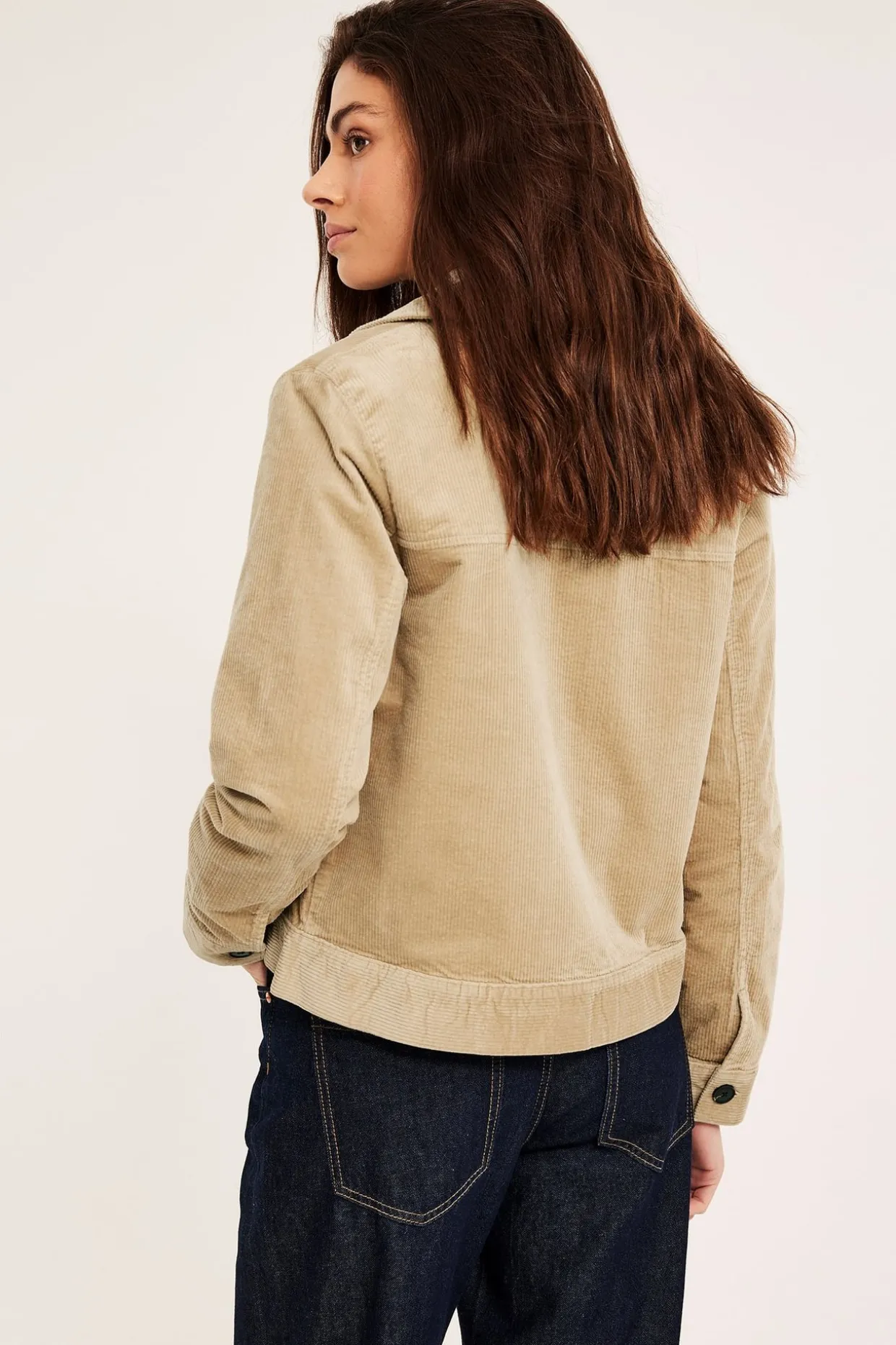 Vakosamettitakki | Beige | Naiset | Kappahl