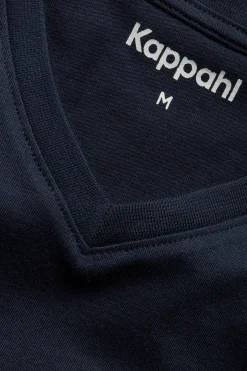 V-aukkoinen puuvilla-t-paita | Tummansininen | Miehet | Kappahl