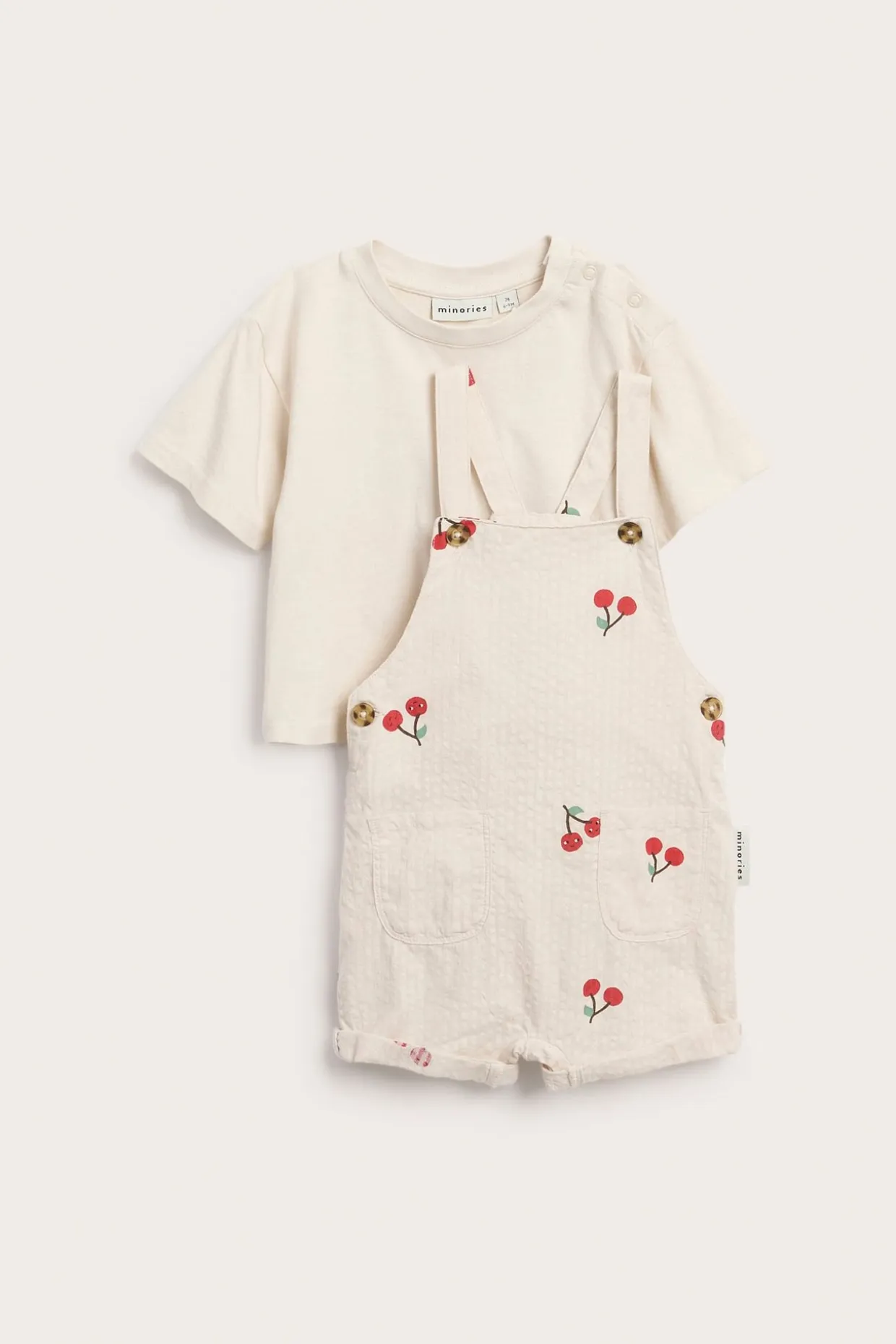 Vauvojen setti, jossa on kirsikkakuviointi | Beige | Lapset | Kappahl