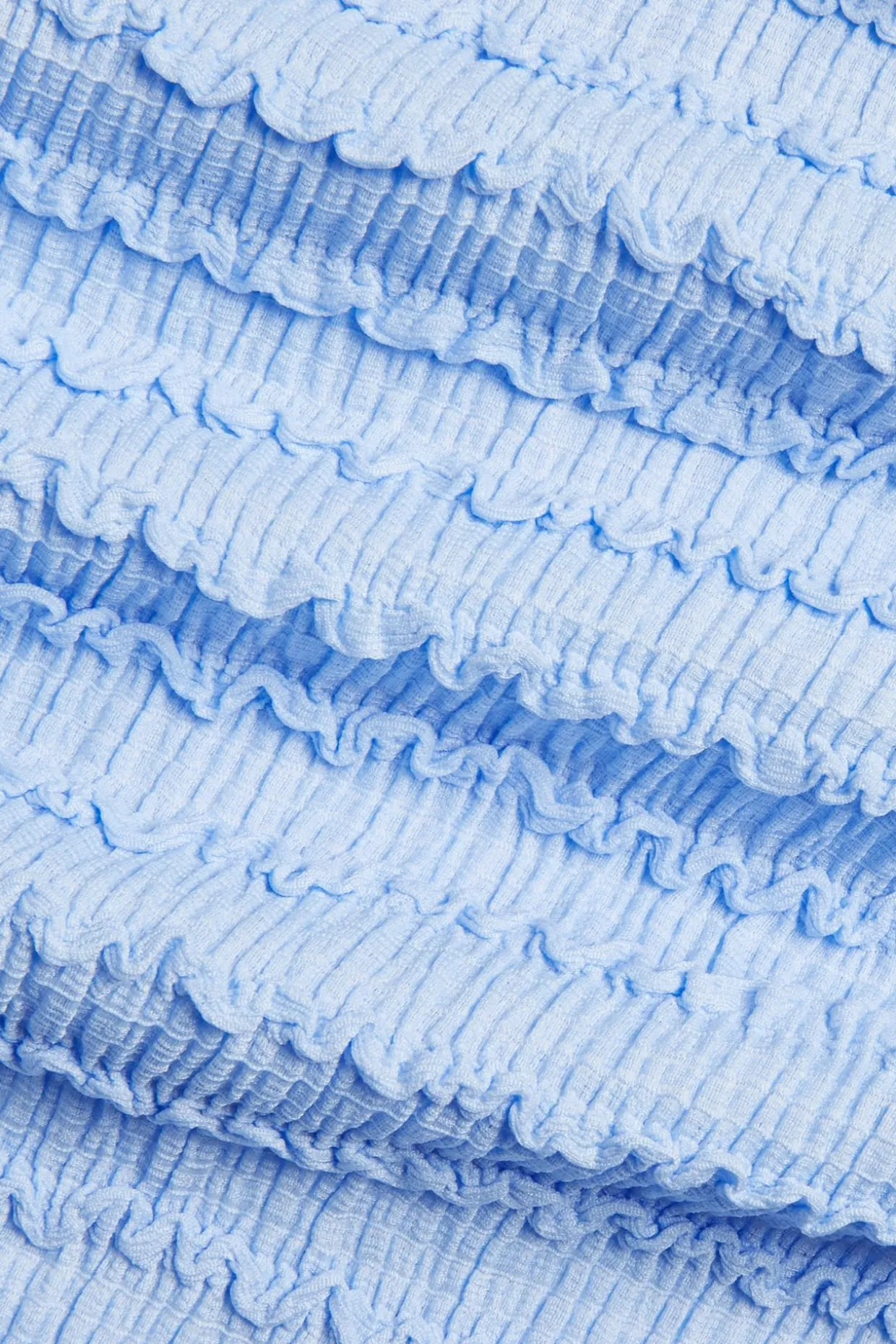 Venekauluksinen tekstuuripintainen paita | Vaaleansininen | Naiset | Kappahl