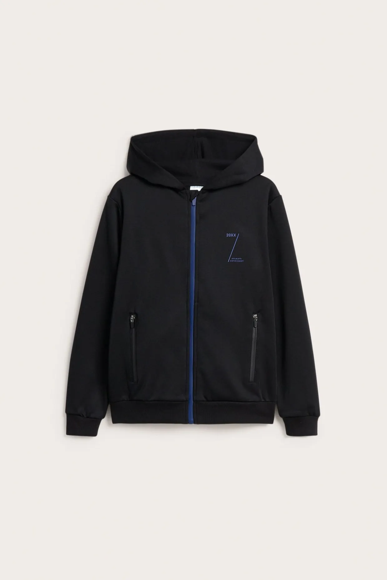 Vetoketjullinen treenihuppari | Musta | Lapset | Kappahl
