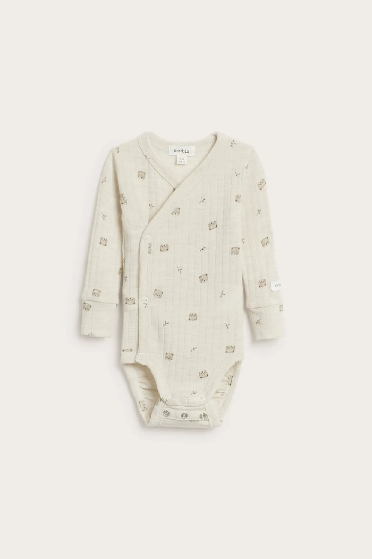 Villainen ribattu body | Meleerattu beige | Vauvat | Newbie