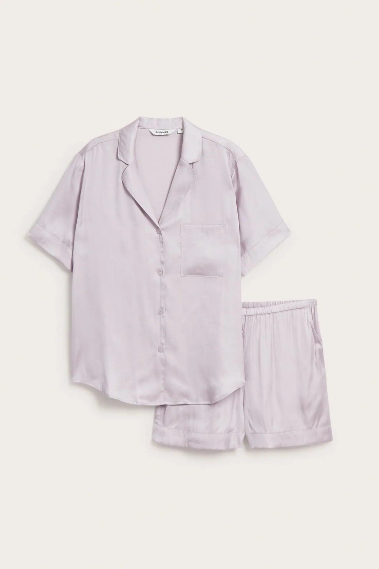 Viskoosisekoitteinen pyjamasetti | Vaaleanvioletti | Naiset | Kappahl