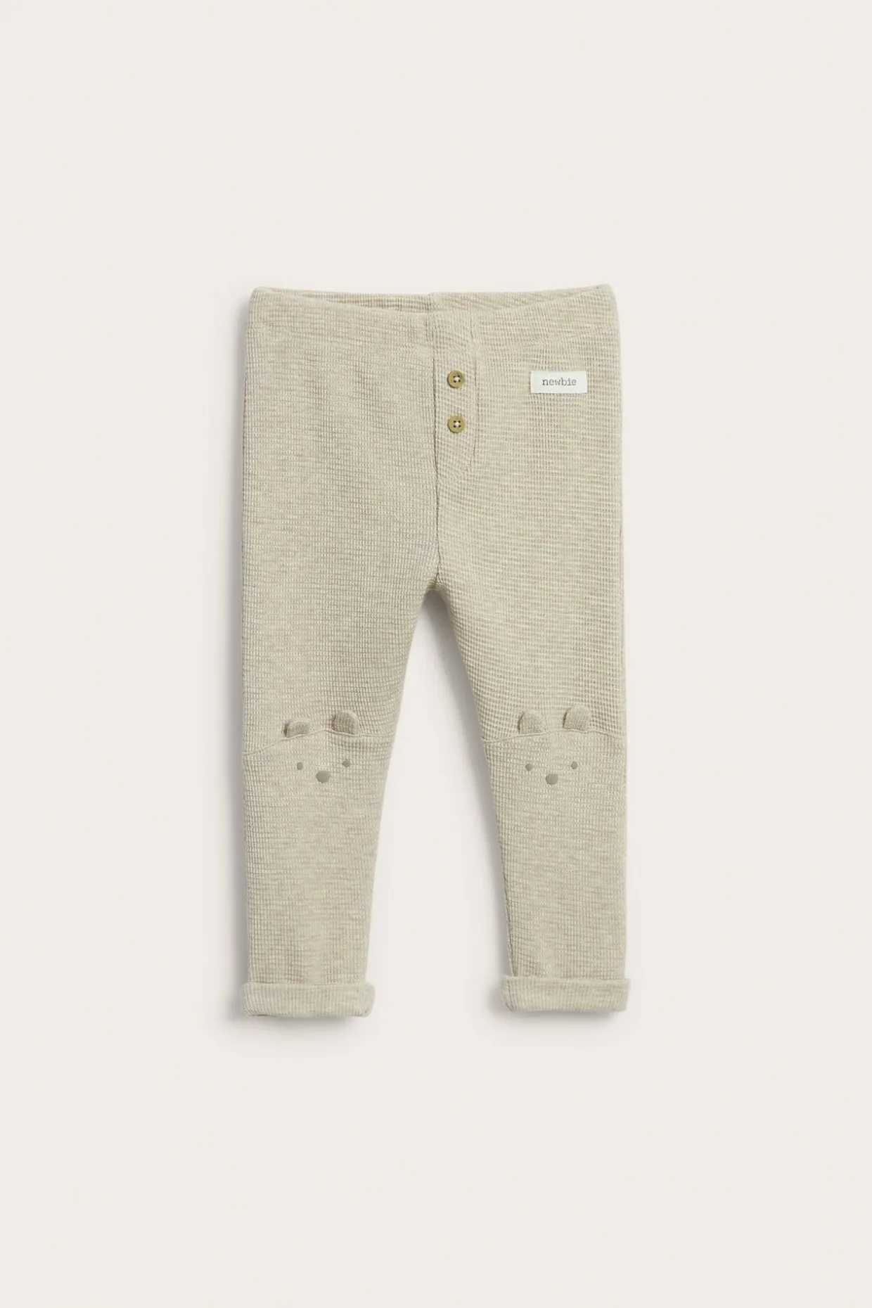 Vohvelipintaiset leggingsit | Meleerattu beige | Vauvat | Newbie
