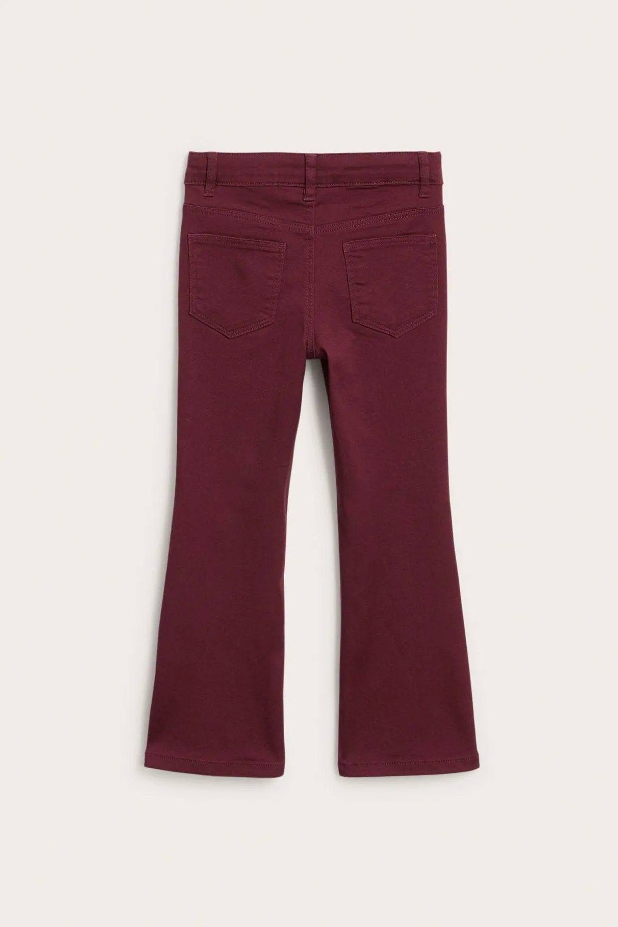 Värjätyt bootcut-malliset tvillifarkut | Tummanpunainen | Lapset | Kappahl