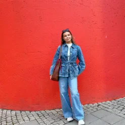 Wide jeans high waist | Denim | Naiset | Kappahl