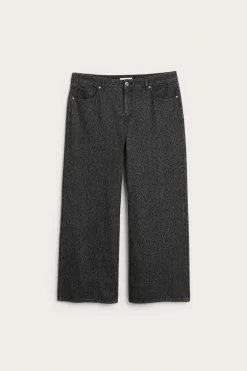Wide jeans high waist | Harmaa | Naiset | Kappahl