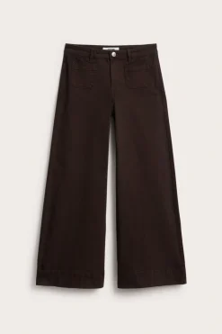 Wide jeans high waist | Ruskea | Naiset | Kappahl