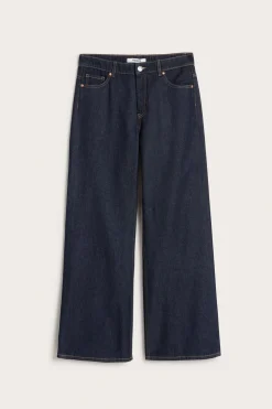 Wide jeans high waist | Tumma denim | Naiset | Kappahl
