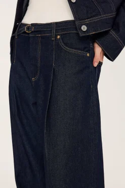Wide jeans high waist | Tumma denim | Naiset | Kappahl