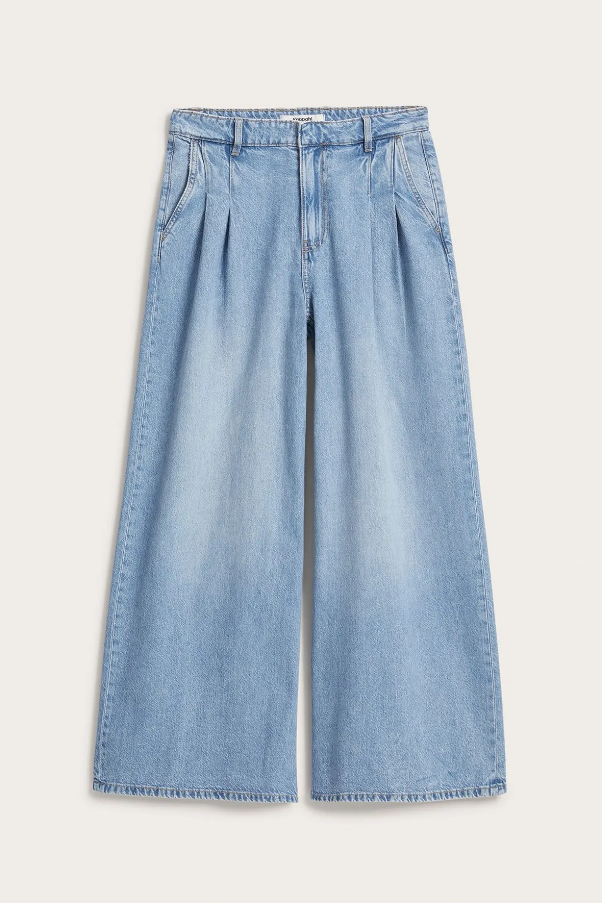 Wide jeans high waist | Vaalea denim | Naiset | Kappahl