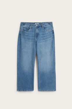 Wide jeans high waist | Vaalea denim | Naiset | Kappahl