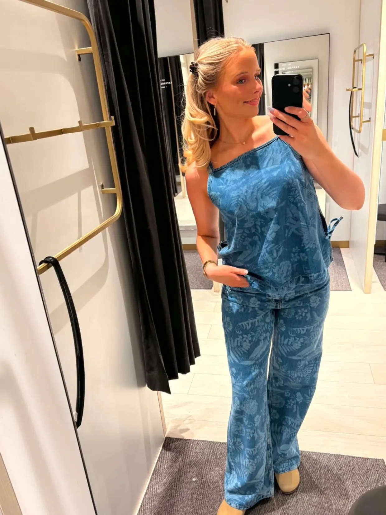 Wide jeans high waist | Vaalea denim | Naiset | Kappahl