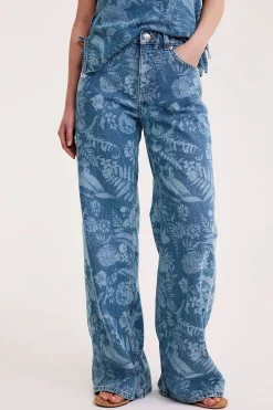 Wide jeans high waist | Vaalea denim | Naiset | Kappahl
