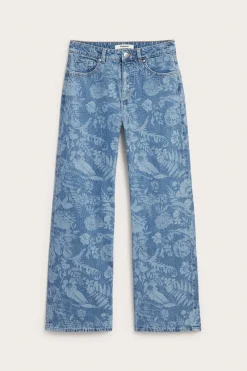 Wide jeans high waist | Vaalea denim | Naiset | Kappahl